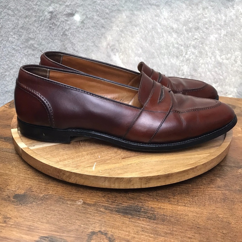 Alden 683 Full Strap Slip-On Penny Loafer Mens 11.5 A/C Burgundy Calfskin
